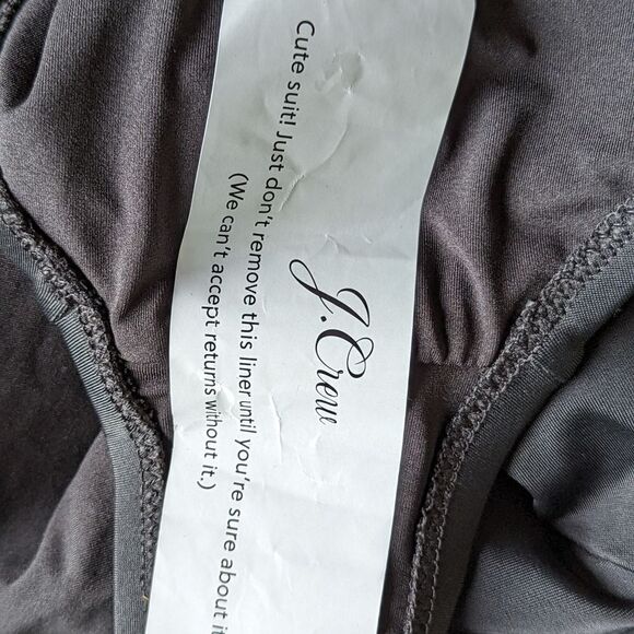 J.Crew Black Strapless One Piece Swimsuit XXS NWT Ruched Lined Classic - Picture 9 of 9